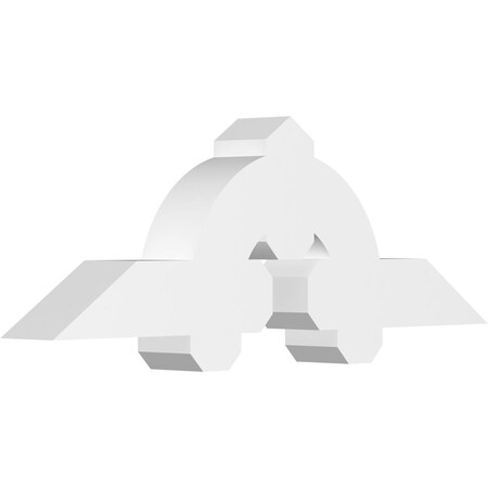 Ekena Millwork Ericson Architectural Grade PVC Gable Bracket, 36"W x 12"H x 4"D x 4"F, 8/12 Pitch GBP036X12X0404ERI00